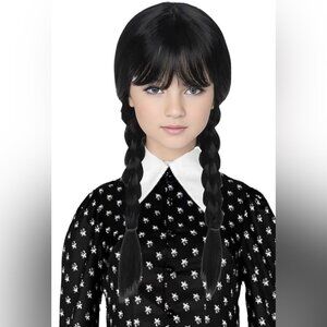 Wednesday Black Braided Wig for Girls - NWOT